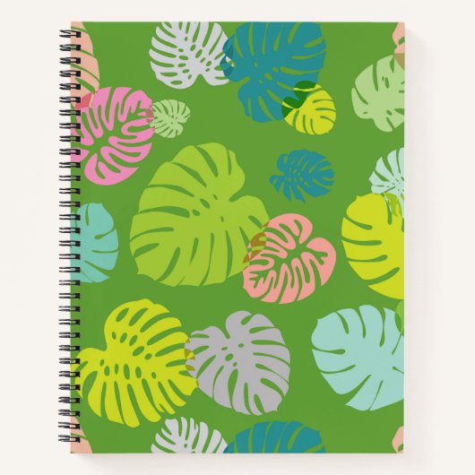 Carnet Multicolor Feuilles tropicaux 8 (Devant)