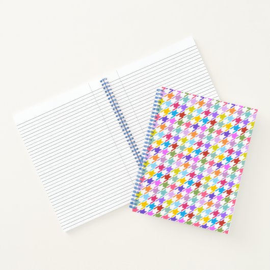 Carnet Multicolor Houndstooth+Motif blanc (Intérieur)