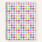 Carnet Multicolor Houndstooth+Motif blanc (Devant)