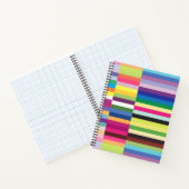Carnet Multicolor pastel coloré rayé clair et mode (Intérieur)