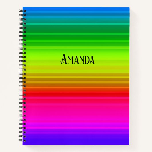Carnet Multicolore, arc-en-ciel (Devant)