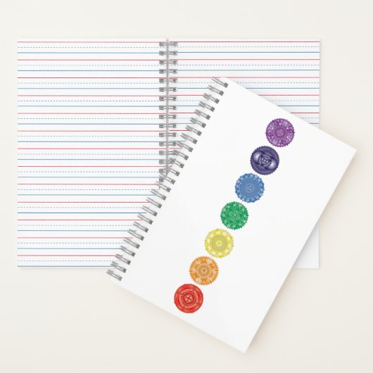 Carnet multicolore Chakra Mandala (À l'intérieur)