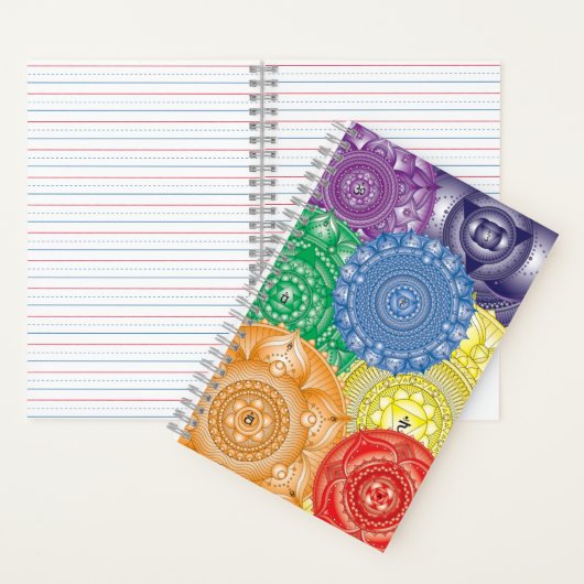 Carnet multicolore Chakra Mandala Collage (À l'intérieur)