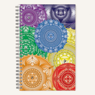Carnet multicolore Chakra Mandala Collage