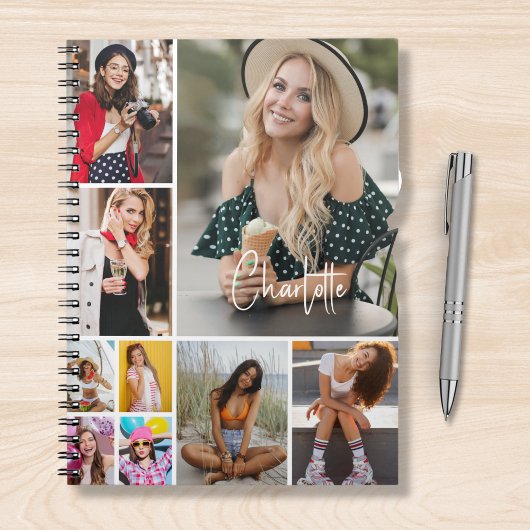 Carnet Multiphoto Collage simple moderne personnalisé