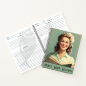 Carnet 'Mum's Best Recipes' Retro les années 50 Housewoma (Intérieur)