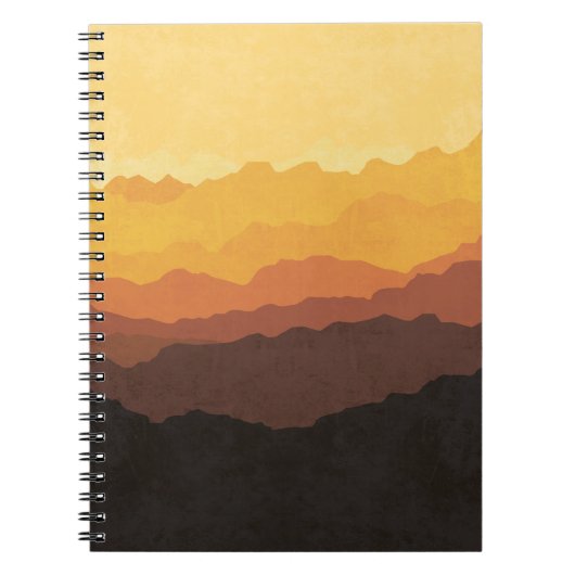 Carnet Mur bohème, montagne pastel. (Devant)