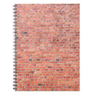 Carnet Mur en brique rouge orange vif