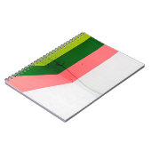 Carnet Mur peint blanc, rose, vert et jaune (Côté gauche)