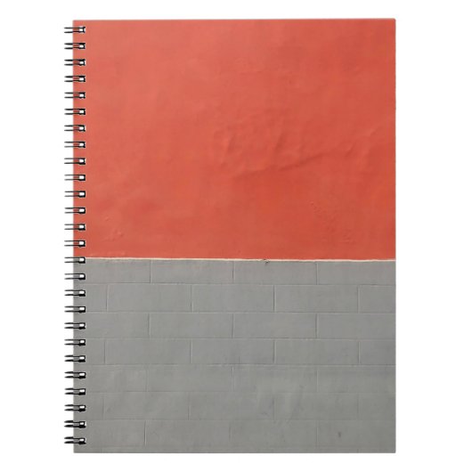 Carnet Mur peint en gris et orange (Devant)