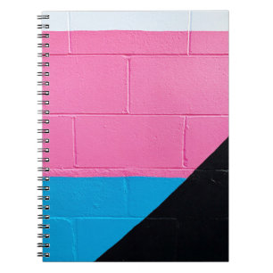 Carnet Mur peint rose et bleu
