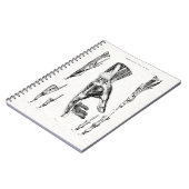 Carnet Muscles d'art Médicale de la main et du poignet (Côté gauche)