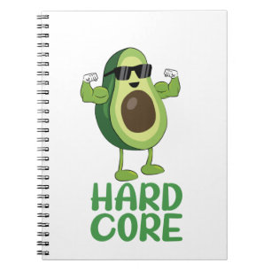 Carnet Musculaire Hardcore Avocado drôle