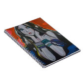 Carnet Muse Pensive : Portrait Moderne en Acrylique (Côté Droit)