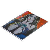 Carnet Muse Pensive : Portrait Moderne en Acrylique (Côté gauche)