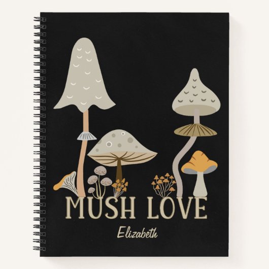 Carnet Mush amour mignon champignons tonus terre mycologi (Devant)
