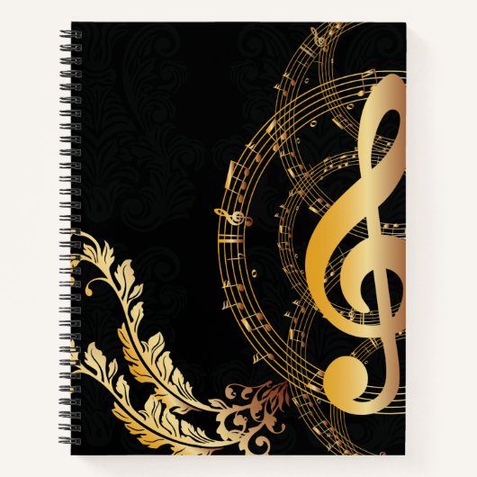 Carnet Music Note Luxe Design Royal (Devant)