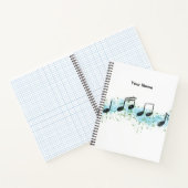 Carnet Music Notes Abstract Art Notebook - Blue & Green (Intérieur)