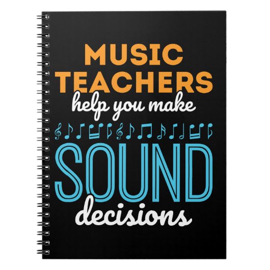 Carnet Music Teacher Funny Sound Décisions (Devant)