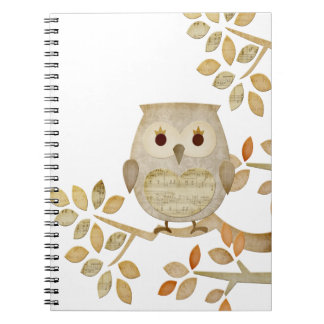 Carnet musical de hibou d'arbre