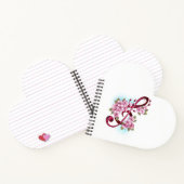 Carnet Musical treble clef notes with sakura flowers (Intérieur)