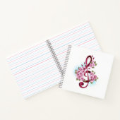Carnet Musical treble clef notes with sakura flowers (Intérieur)