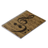 Carnet Musical Treble Clef Sheet Musique Classique (Côté gauche)