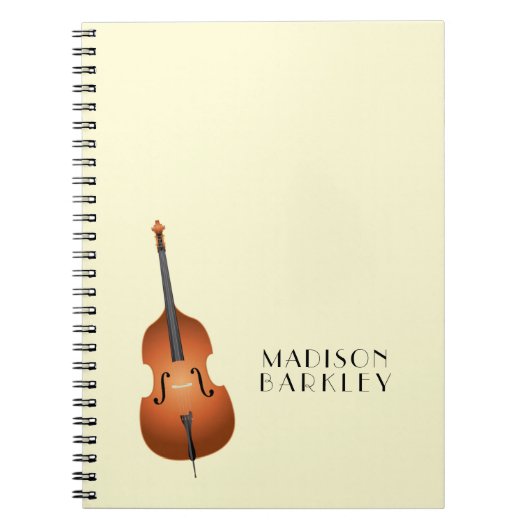 Carnet Musicien de basse debout Musique enseignant Jazz B (Devant)