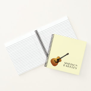 Carnet Musicien de guitare acoustique professeur de musiq