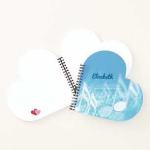 Carnet Musique bleue personnalisée