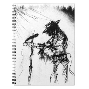 Carnet Musique Blues en Live Groupe Dessin Artistique Gui