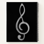 Carnet Musique Chansons Noir avec Treble Clef Musical (Dos)