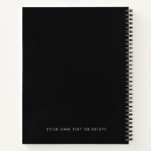 Carnet Musique classique Pratique Piano Keys Monogramme (Dos)