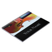 Carnet Musique classique Violon Bleu Personnalisé (Côté gauche)