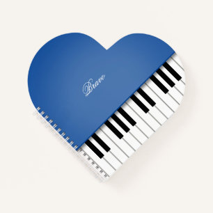 Carnet Musique Clavier Piano à Queue Grand Bleu Royal Per
