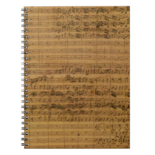 Carnet Musique de feuille ancienne par Johann Sebastian B