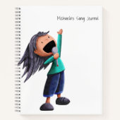 Carnet Musique de fille mignonne  (Devant)