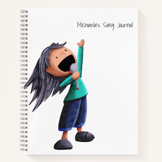 Carnet Musique de jolie fille  (Devant)