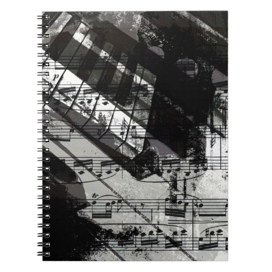Carnet musique, décor de piano (10) (Devant)