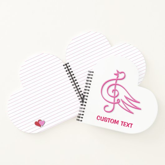 Carnet Musique d'oiseaux roses (Intérieur)