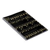 Carnet Musique d'or en noir (Côté Droit)