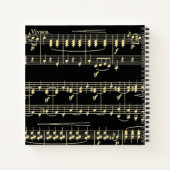 Carnet Musique d'or en noir (Dos)