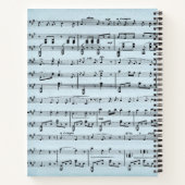 Carnet Musique feuille bleue (Dos)