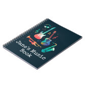 Carnet Musique funky instruments de musique colorés (Côté gauche)