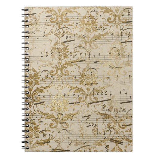 Carnet Musique Gold Sheet Vintage (Devant)