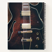 Carnet Musique guitare en bois foncé (Dos)