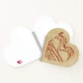 Carnet Musique médiévale en forme de coeur Parchemin de m (Intérieur)