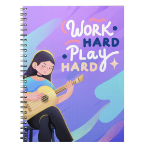 Carnet Musique Motivationnel - Travailler dur, Jou