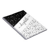 Carnet Musique noire et blanche personnalisée (Côté Droit)