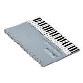 Carnet Musique Piano Enseignant Élégant Dusty Blue (Côté Droit)